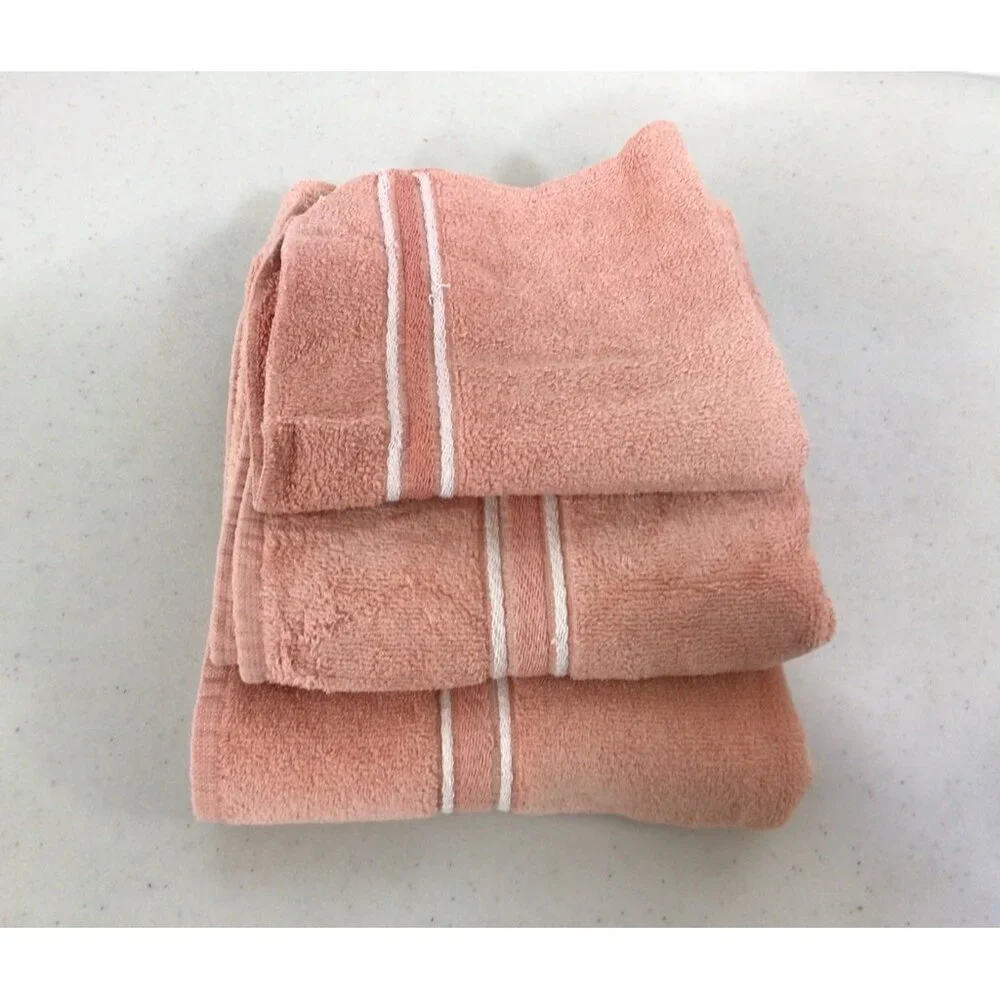 Vintage Orange Hand Towel Set of Three